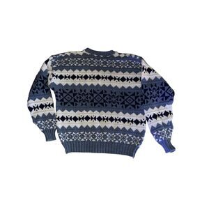 Vintage‎ Lake Harmony Rowing Club Sweater Grandpa Chunky Knit Made in USA, Large